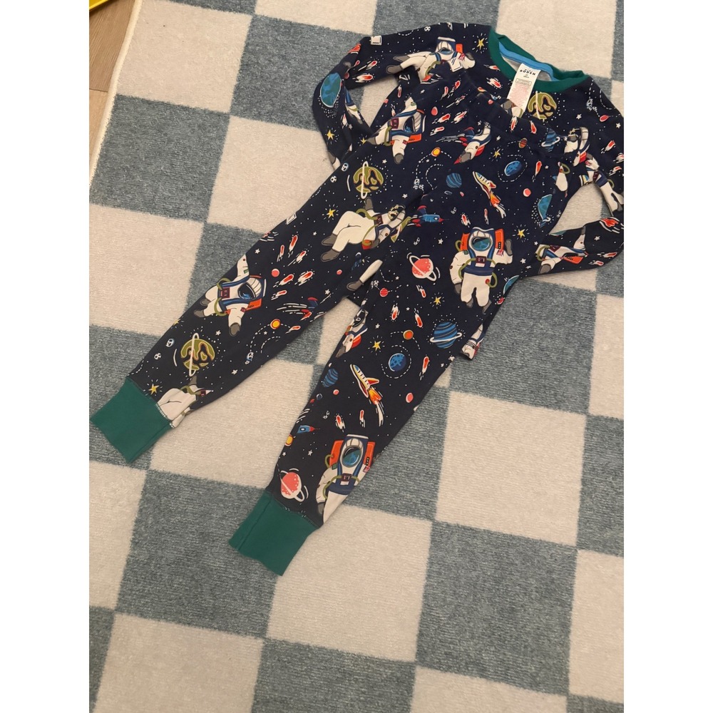Mini Boden Boys Space Astronaut Pajama Set Navy Blue 2 Piece Size 8Y - Picture 2 of 4